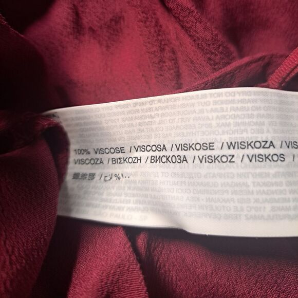 Mango‎ Dress Burgundy Red Swing Mini Dress Size 8 - Picture 8 of 8